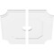 Ekena Millwork Locke Architectural Grade PVC Contemporary Ceiling Medallion, Two Piece, 22"OD x 3"ID x 13"C x 1"P CMP22LE2-03000 - alternate 4